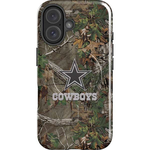 NFL Dallas Cowboys Realtree Xtra Green Camo iPhone 16 Plus Magsafe Impact Case